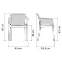 Ver imagem 4 de Cadeira Tramontina Gabriela em Polipropileno e Fibra de Vidro Verde Oliva