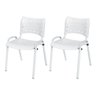 Cadeira Iso Base Branco Escola, Escritório - Kit 2 Un - 2