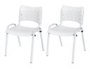 Ver imagem 2 de Cadeira Iso Base Branco Escola, Escritório - Kit 2 Un