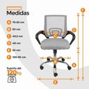 Ver imagem 7 de Cadeira de Escritório Oficial Begônia Tela Mesh Cinza