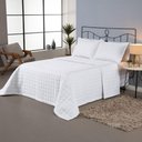 Ver imagem 2 de Kit Cobre Leito Matelado Dupla Face Soft 3 Peças Casal 100% Poliéster Cor:branco
