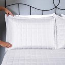 Ver imagem 4 de Kit Cobre Leito Matelado Dupla Face Soft 3 Peças Casal 100% Poliéster Cor:branco