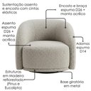 Ver imagem 5 de Poltrona Decorativa Organica Joy Base Giratoria Boucle Tce 1018 Moll