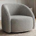 Ver imagem 2 de Poltrona Decorativa Organica Joy Base Giratoria Boucle Tce 1018 Moll
