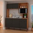 Ver imagem 1 de Cozinha Compacta Bella 5 Portas 1 Gavetas Freijó/grafite Belga - Genialflex