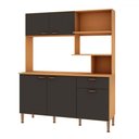 Ver imagem 2 de Cozinha Compacta Bella 5 Portas 1 Gavetas Freijó/grafite Belga - Genialflex