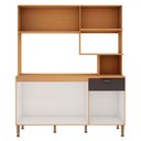 Ver imagem 3 de Cozinha Compacta Bella 5 Portas 1 Gavetas Freijó/grafite Belga - Genialflex