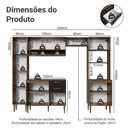 Ver imagem 5 de Cozinha Compacta Lille 8 Portas 2 Gavetas MDP 265cm Rustic-Preto Madesa