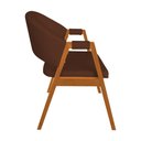 Ver imagem 3 de Kit 6 Cadeiras Helen Madeira Maciça Cerejeira Premium Assento Facto Estilo Moderno - Marrom