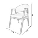 Ver imagem 6 de Kit 6 Cadeiras Helen Madeira Maciça Cerejeira Premium Assento Facto Estilo Moderno - Marrom