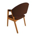 Ver imagem 4 de Kit 6 Cadeiras Helen Madeira Maciça Cerejeira Premium Assento Facto Estilo Moderno - Marrom