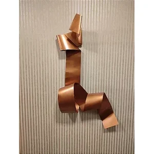 Decoração Escultura de Parede Abstrata em Aço cor Bronze Exclusiva no Brasil para Sala, Quarto, Escr