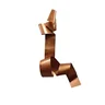 Decoração Escultura de Parede Abstrata em Aço cor Bronze Exclusiva no Brasil para Sala, Quarto, Escr - 2