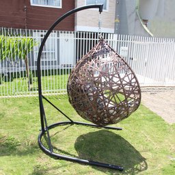 Balanço Pingo em Fibra Sintética Louca Marrom - Tecido Palmares Petróleo - 2