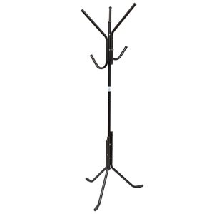 Cabideiro de Chão Pintura Eletrostática Preto Brilhante Grande – 67x175 Cm