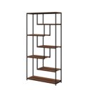 Ver imagem 4 de Kit 2 Estantes para Livros 6 Prateleiras 182x180cm Marrom e Preto Yescasa