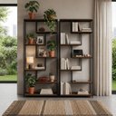 Ver imagem 1 de Kit 2 Estantes para Livros 6 Prateleiras 182x180cm Marrom e Preto Yescasa