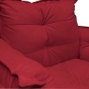 Ver imagem 3 de Poltrona Decorativa Opalla Pés Giratório Metal Suede Vermelho - DS Estofados