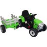 Mini Trator Elétrico com Carreta Caçamba Bateria 12v Infantil Criança Verde Brinqway Bw-210 Vd Bw-21 - 4