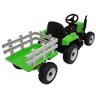 Mini Trator Elétrico com Carreta Caçamba Bateria 12v Infantil Criança Verde Brinqway Bw-210 Vd Bw-21 - 3
