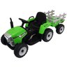 Mini Trator Elétrico com Carreta Caçamba Bateria 12v Infantil Criança Verde Brinqway Bw-210 Vd Bw-21 - 2