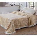Ver imagem 3 de Colcha Casal Chenille Canelada Isadora Bege Jolitex