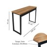 Mesa Aparador Estilo Industrial 100x38cm para Café Nogal/preto Realme - 3