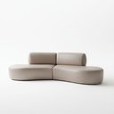 Ver imagem 2 de Sofá Orgânico Módulo Curvo Savana Corino Modena Bege - Montanari's Decor