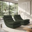 Ver imagem 1 de Kit 2 Poltronas Leve Balanço Linho Premium Easy Clean Luxo Balance para Sala Quarto Conforto