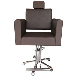 Cadeira de Salão de Beleza Cabeleireiro e Barbearia Hidráulica Evidence - Marrom Escuro
