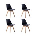 Ver imagem 1 de Kit 04 Cadeiras Leda Eames Jantar Cozinha com Assento Estofado Preto