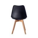 Ver imagem 5 de Kit 04 Cadeiras Leda Eames Jantar Cozinha com Assento Estofado Preto