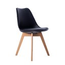 Ver imagem 3 de Kit 04 Cadeiras Leda Eames Jantar Cozinha com Assento Estofado Preto