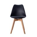 Ver imagem 2 de Kit 04 Cadeiras Leda Eames Jantar Cozinha com Assento Estofado Preto