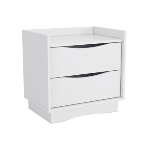 Mesa Cabeceira Infantil C/ 2 Gavetas M261 Branco - Kappesberg