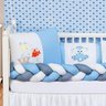 Kit Protetor Berço Padrão Americano Fundo Do Mar Azul 6 Pçs - 3