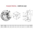 Ver imagem 4 de Placa para Torno 3 Castanhas Reversíveis 200mm - F. Frontal - Corpo de Aço