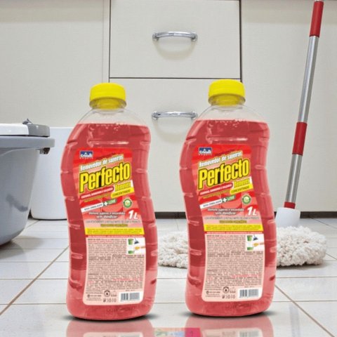 Kit c/ 02 Limpa Pisos Azulejos Removedor de Sujeira Limpeza Pesada e Pós-Obra Perfecto Removex 1L - 