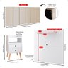Kit 2 Mesinhas Organizadora Painel Sala Tv 32 Polegadas Cabeceira Suspensa Cama Box Casal 140cm - Rp - 8