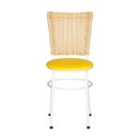 Ver imagem 5 de 2 Cadeiras para Mesa Branca Hawai Palha Cor:amarelo