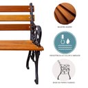 Ver imagem 4 de BANCO JARDIM FRANCÊS DE MADEIRA ESTILO PRAÇA 100cm