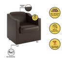 Ver imagem 3 de Poltrona Tilla Recepção Consultorio Dentista Balaqui Decor Cor:courino Marrom