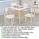 Ver imagem 3 de Conjunto Mesa Infantil com 4 Cadeiras Multicolorida:branco
