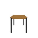 Ver imagem 4 de Mesa Retangular 160x80cm Tampo em MDF Monaco Marrom/Preto/Nature