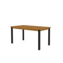 Ver imagem 1 de Mesa Retangular 160x80cm Tampo em MDF Monaco Marrom/Preto/Nature