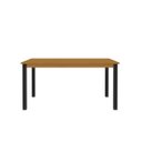 Ver imagem 3 de Mesa Retangular 160x80cm Tampo em MDF Monaco Marrom/Preto/Nature