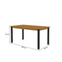 Ver imagem 2 de Mesa Retangular 160x80cm Tampo em Mdf Monaco