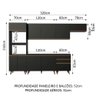 Armário de Cozinha Completa 320cm Preto Reims Madesa 01 - 4