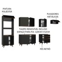 Ver imagem 5 de Armário de Cozinha Completa 320cm Preto Reims Madesa 01