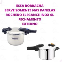 Borracha Silicone Panela de Pressão Rochedo Elegance Inox 6 L - 4
